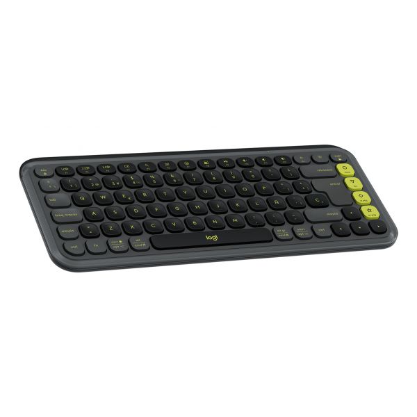 Teclado Logitech POP ICON KEYS-GRAPHITE-ESP-MEDITER-412 Sem Fios Graphite Green Espanhol