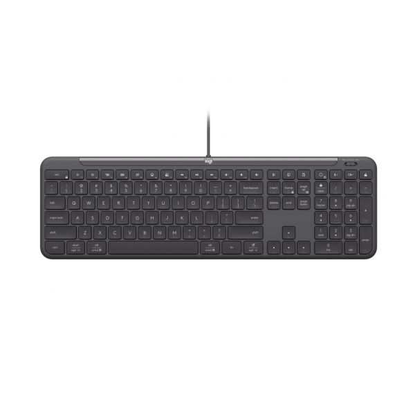 Teclado Logitech Signature Slim Wired K620 Alemão Grafite
