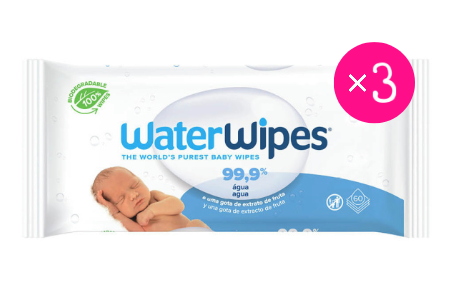 WaterWipes Pack Toalhitas BIO para Bebé 3 x 60 Unidades