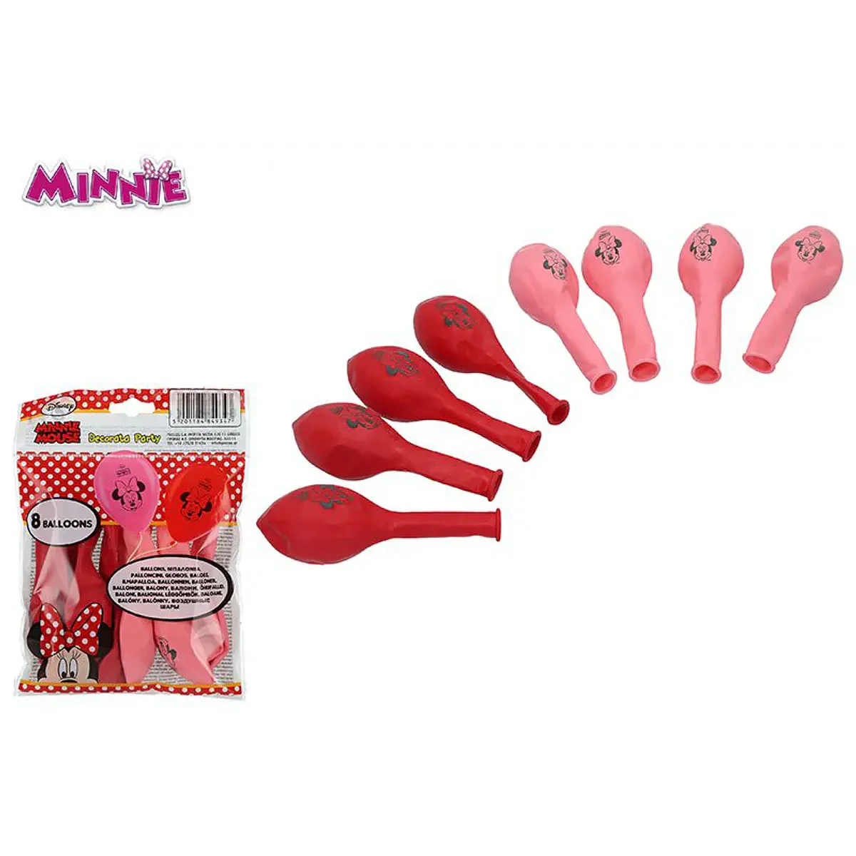 Saco 8 Balões - Minnie