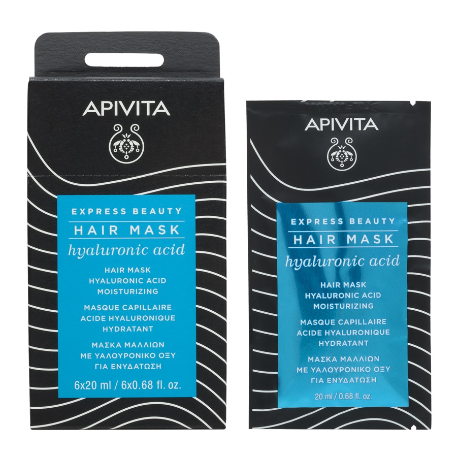 Apivita Express Beauty Máscara Capilar Hidratante com Ácido Hialurónico 20 mL