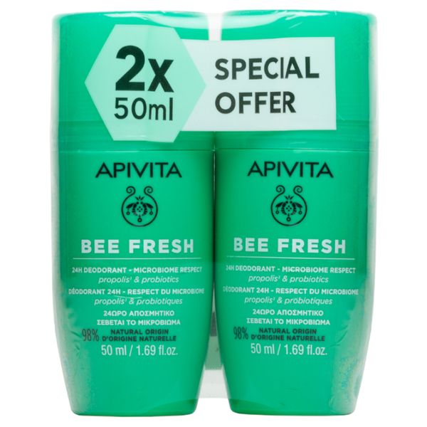 Apivita Bee Fresh Desodorizante Roll-On 2x50ml