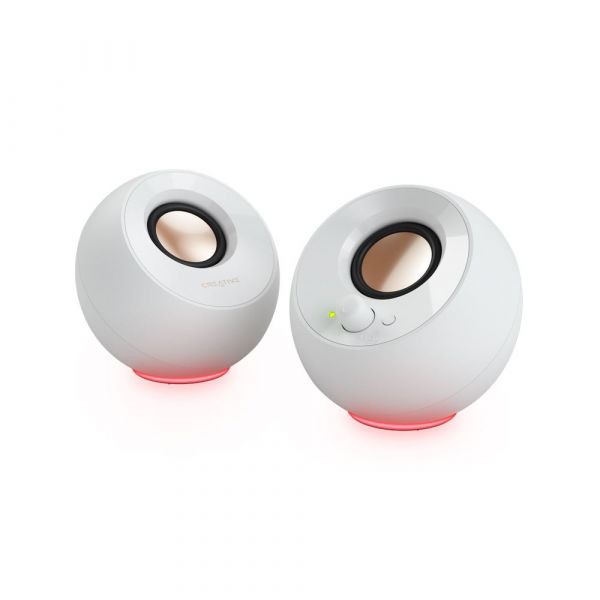 Creative Pebble SE Coluna Estéreo 2.0 RGB Bluetooth 5.3 USB-C Jack 4.4W White