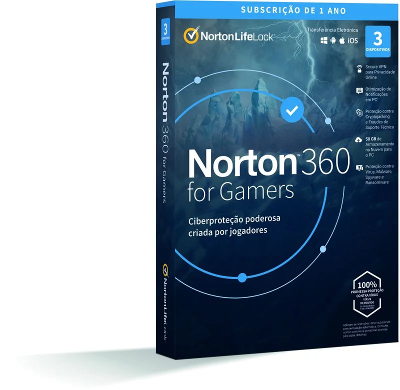 Norton 360 For Gamers Cloud 50GB (1 User / 3 Device / 1 Ano)
