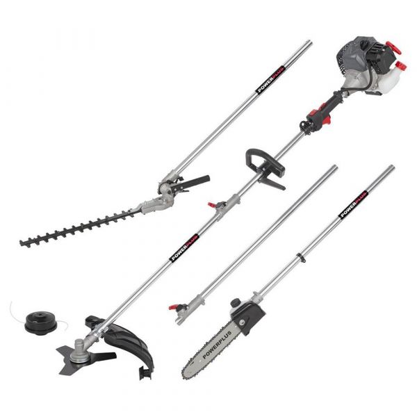 Powerplus Garden 4 In 1 42.7cc Multitool 3 Pieces Prateado