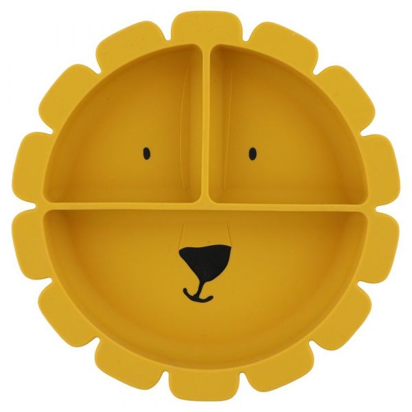 Trixie Prato em Silicone com Divisórias e Ventosa Lion