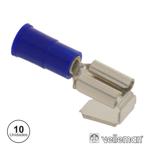Velleman Conjunto de 10 Terminais Azuis 6.35mm FBPB