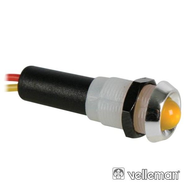 Velleman LED Piloto Yellow Anel Cromado 12v - 12VCY
