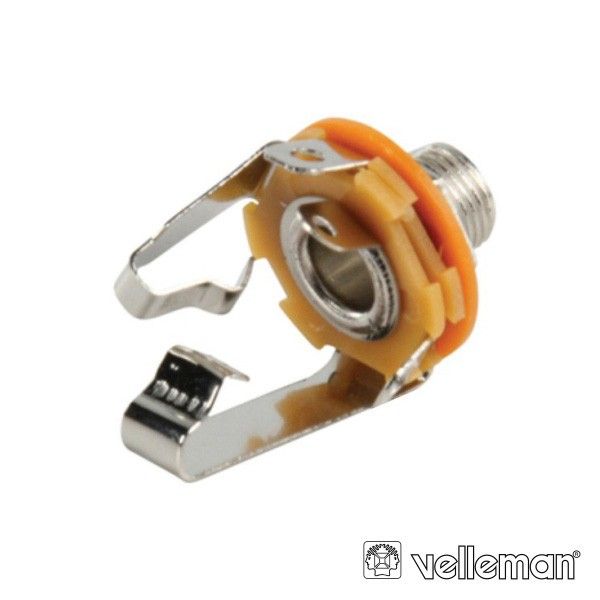 Ficha Jack 6.35mm Fêmea Mn P/ Chassis