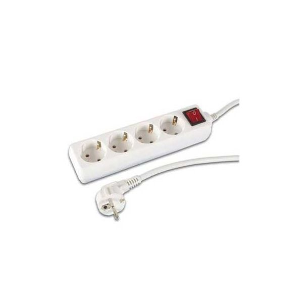 Perel Bloco 4 Tomadas + Interruptor Cabo - VELEB4S-G