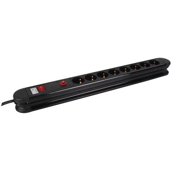 Perel Bloco 8 Tomadas Protecao + Interruptor Cabo - VELEBP08N-G