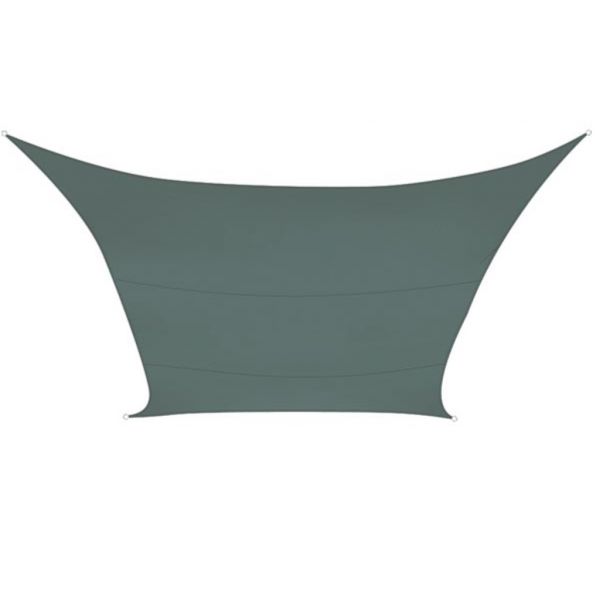 Perel Toldo Vela Retangular 4x3m Cinzento Esverdeado