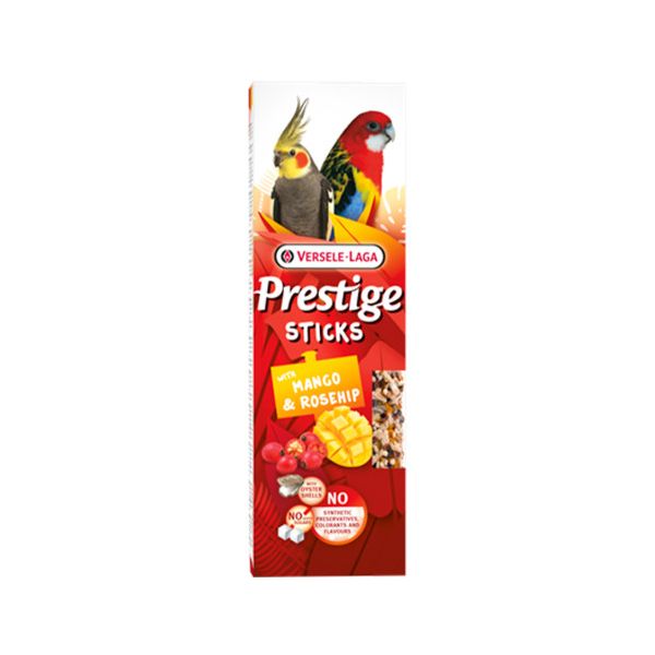 Versele Laga Prestige Sticks Periquitos Grandes Manga e Rosa Mosqueta 140g