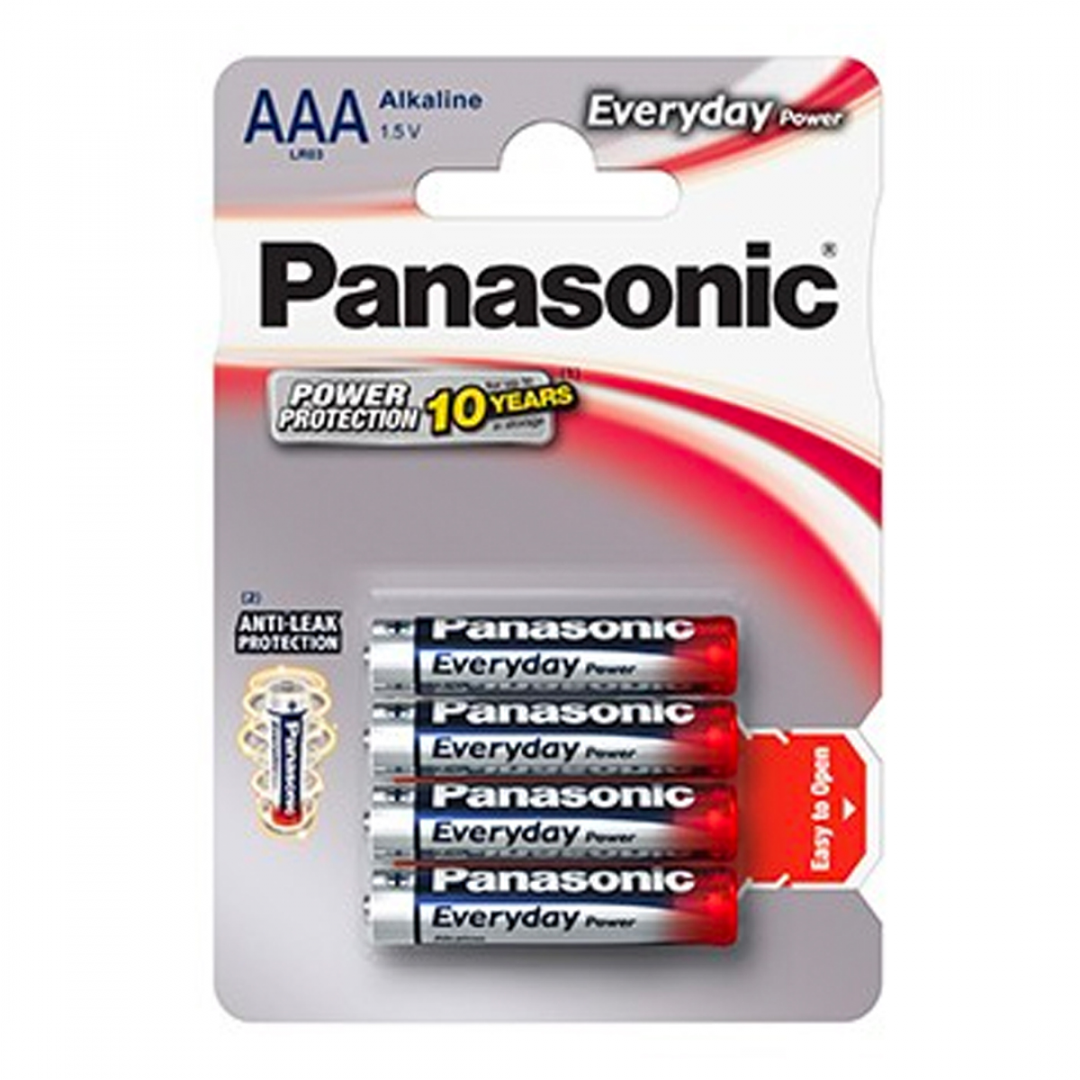 Pilhas Alcalinas Panasonic Pack 4 AAA Everyday Power 1.5V