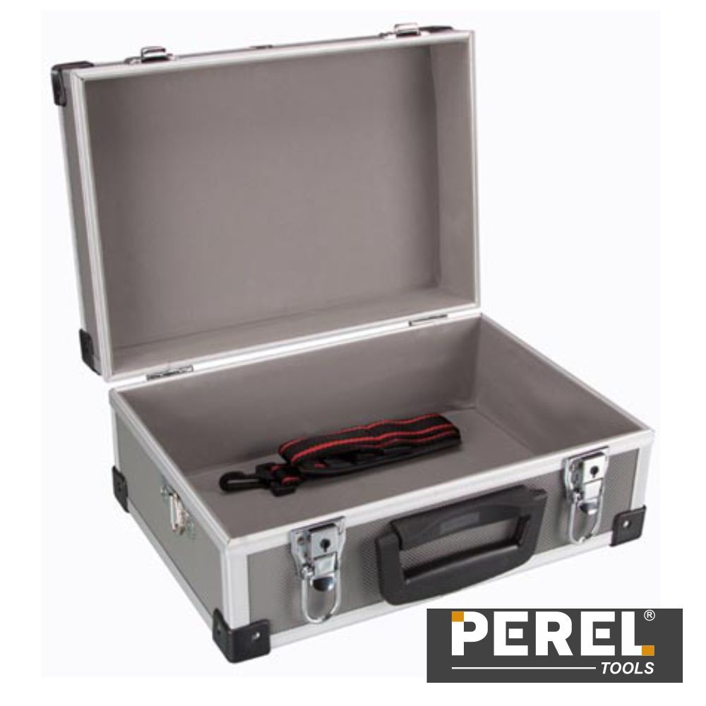 Perel Caixa de Ferramentas em Alumínio 320x230x155 mm Cinza - 1821-G