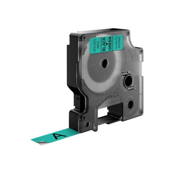 Dymo Fita Gravacao 12mmX7m Preto / Verde (45019)