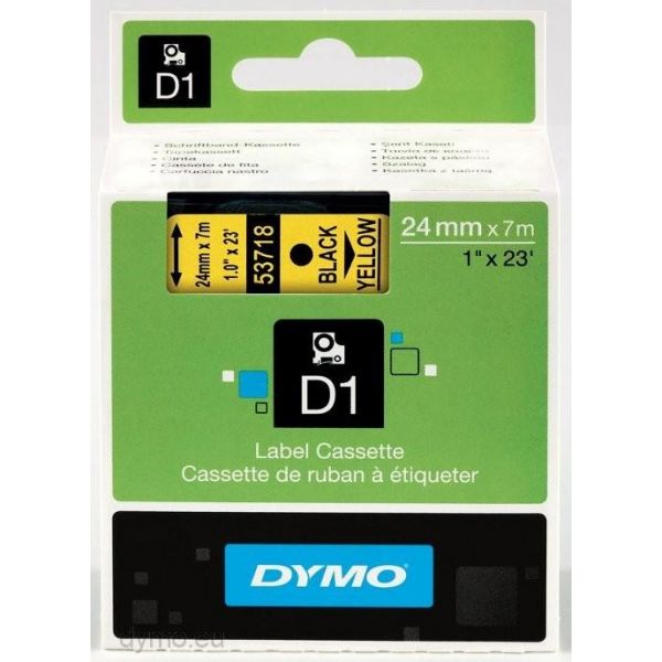 Dymo Fita D1 24mmX7M Preto Amarelo - S0720980 - 249930