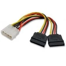 Cabo S-ATA Y-Cabo alimentação molex para 2 sata