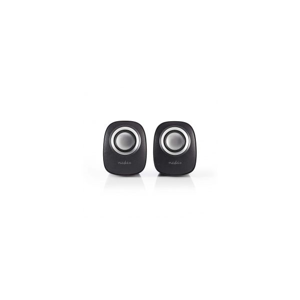 Nedis Coluna de PC 2, 0 12 W Toma de 3,5 mm Negro/plata CSPR10020BK