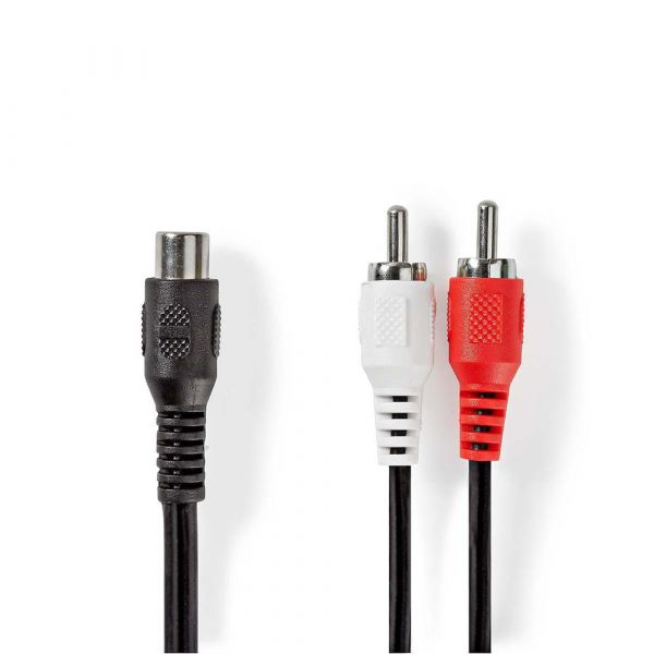 Nedis Cabo Subwoofer 2x Rca Masculino - Rca Feminino - CAGB24020BK02