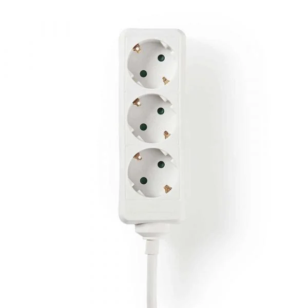 Nedis Extensão elétrica 3 tomadas 3m branco - - EXSO330F1WT