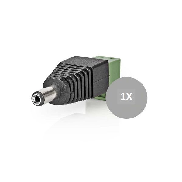 Nedis Conector de Segurança Cctv 2 Fios para Dc Fêmea CCTVCM11BK5