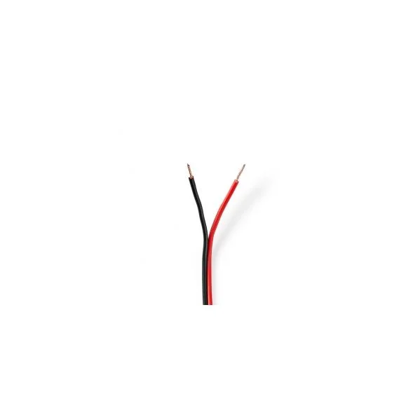 Nedis Cabo de altavoz 2x 0.75 mm² Cobre 100.0 m Redondo PVC Black / Red