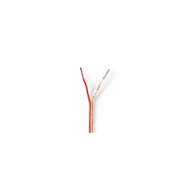 Nedis Cabo de altavoz 2x 1.50 mm² Cobre 100.0 m Redondo PVC Transparente