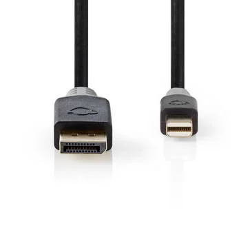 CABO MINI DISPLAYPORT MACHO P/DISPLAYPORT MACHO,2.0M, PRETO