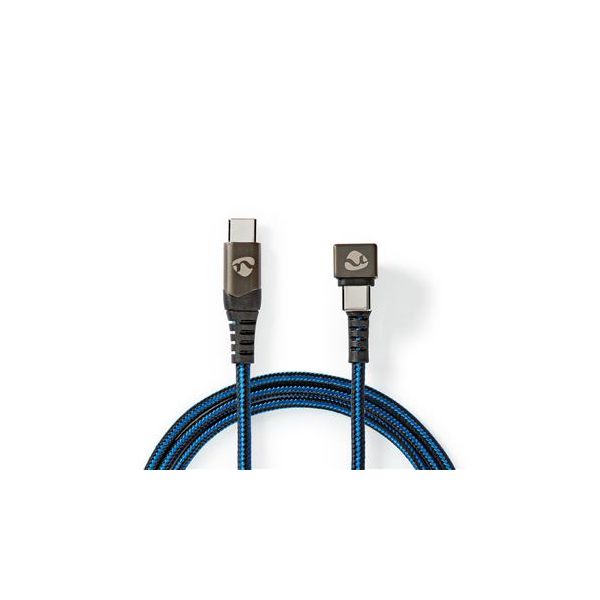 Cabo USB USB 2.0 USB Type-C ? macho USB Type-C ? macho 480 Mbps Chapado en oro 2.00 m Redondo Nylon / Trenzado Azul / Black Caja de ventana GCTB60700BK20