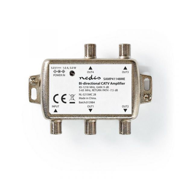 Nedis Amplificador Catv Ganho Máximo de 12 Db 85 - - SAMP41148ME