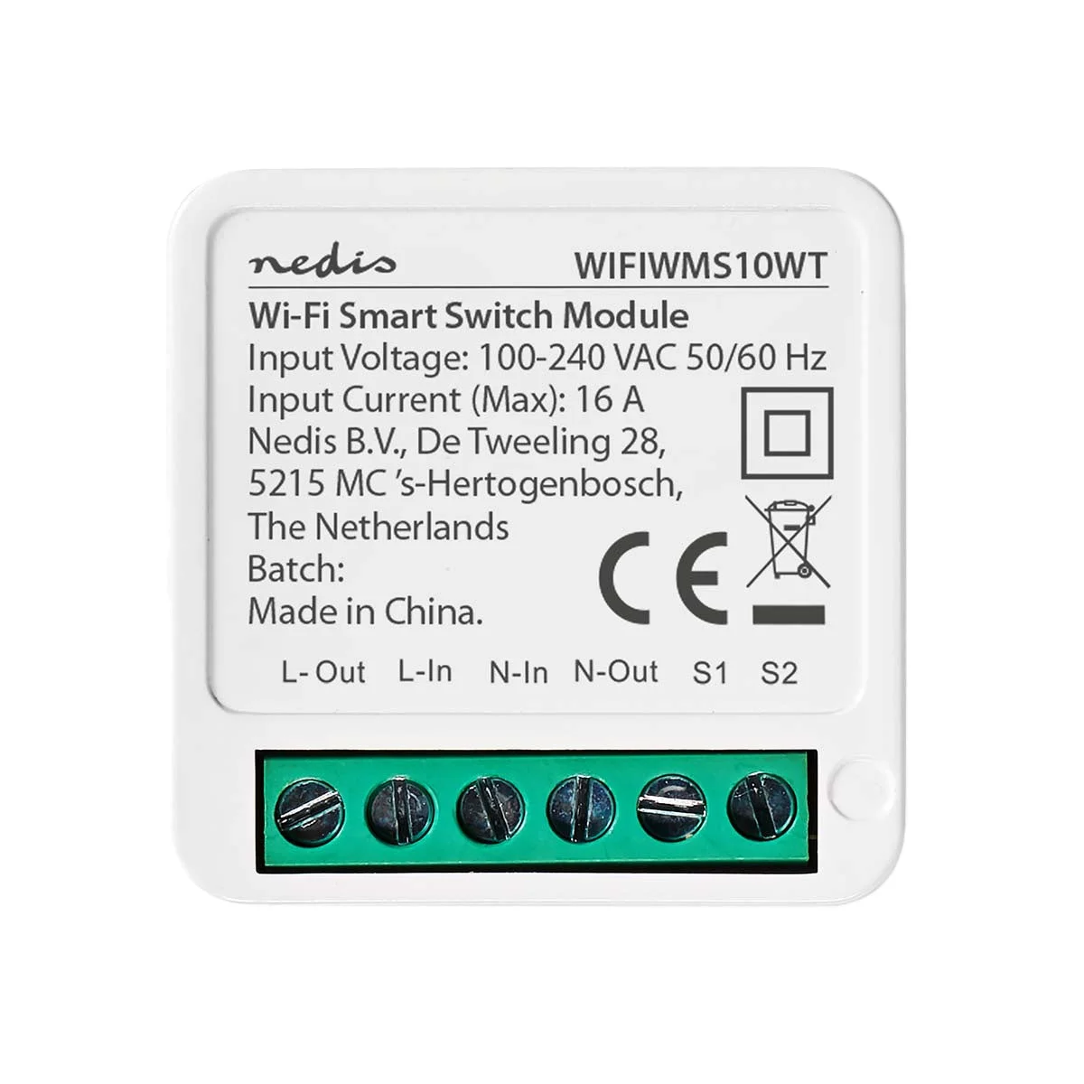 Nedis Módulo Comutador Smart Wifi 3680W - WIFIWMS10WT