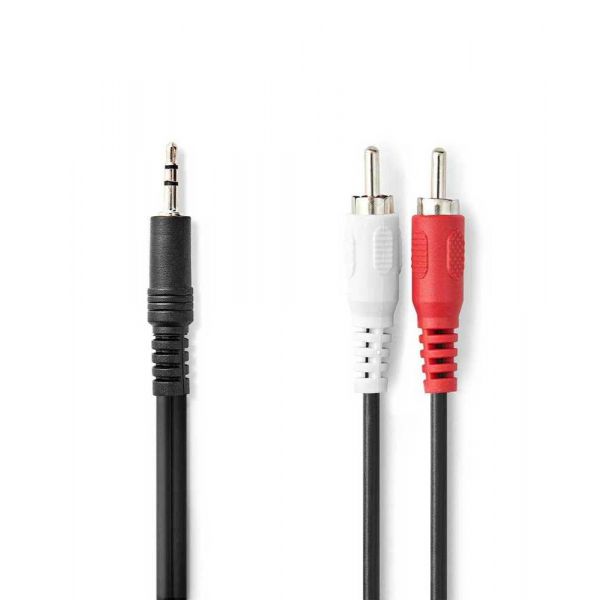 Nedis CAGL22200BK30 Cabo de Áudio 3m 3.5mm 2 X Rca Preto