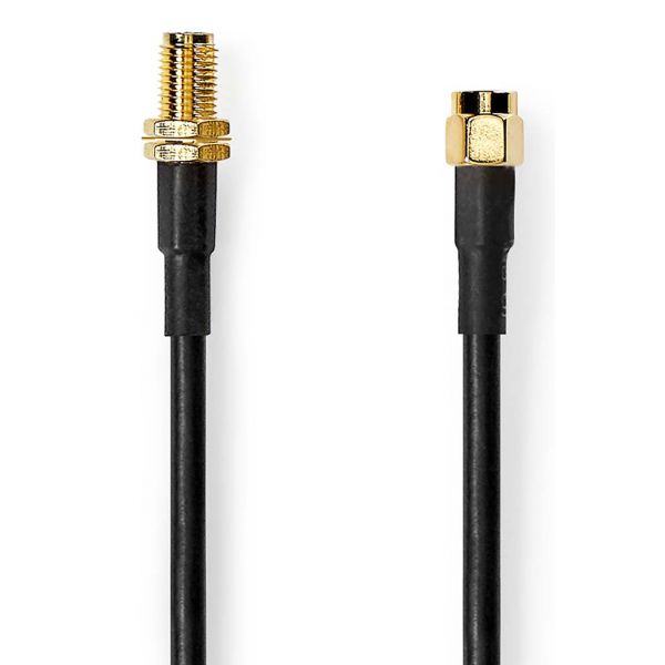 Nedis Cabo de Antena HSR-200 CSGL02400BK100 SMA Macho para SMA Fêmea 10m Dupla Blindagem