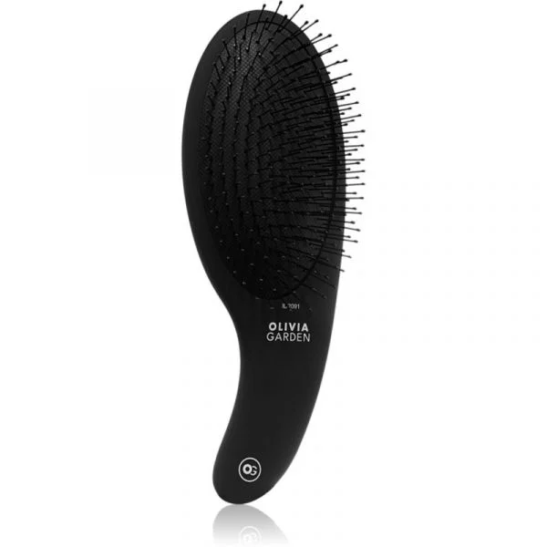 Olivia Garden Black Label Curve Board&nylon Bristles Escova de Cabelo para Fácil Penteado de Cabelo Black 1 Unidade
