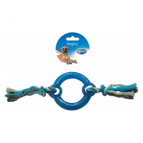 Duvo+ Brinquedo Cão Anel de Borracha com Cordas 30cm