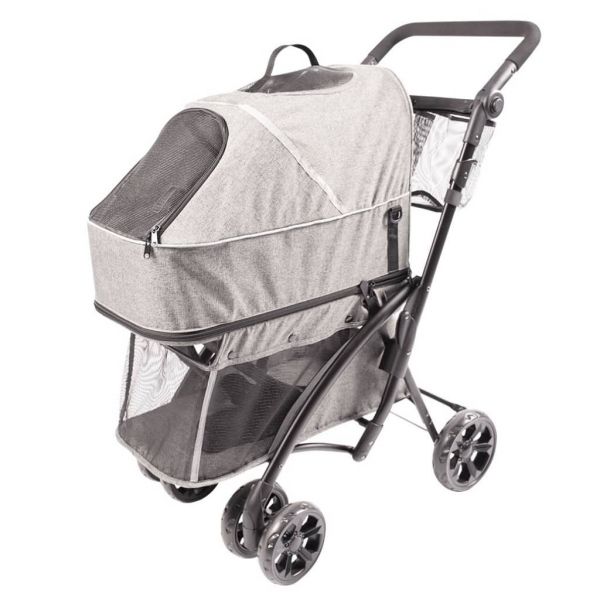 Carrinho para Animais de Estimação Deluxe 79x46x99 cm Grey - 427120