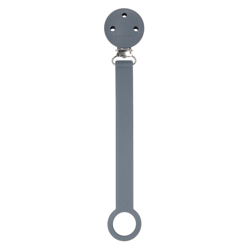 Corrente para Chupeta em Silicone Antracite