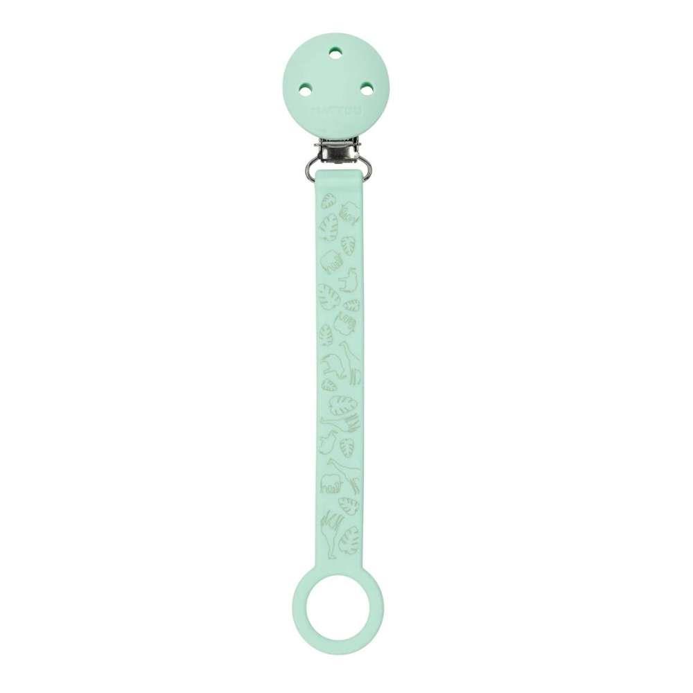 Corrente para Chupeta em Silicone Nattou Menta Safari
