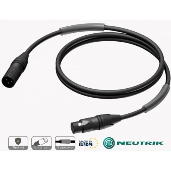 Procab PRA902/3 Cabo XLR Macho - XLR Fêmea 3 Metros