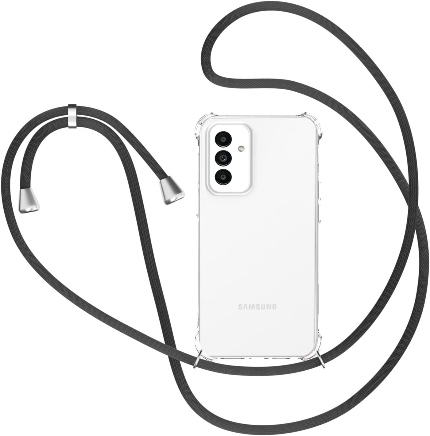 Capa Silicone Transparente Samsung Galaxy A54 5G Cordão Preto