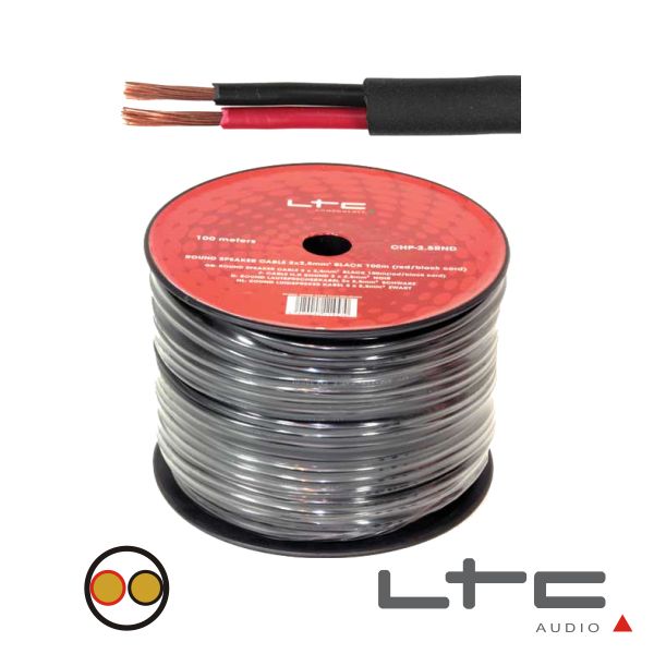 Ltc Cabo Coluna 2x2.50MM Preto Redondo 100M - CHP2.5RND