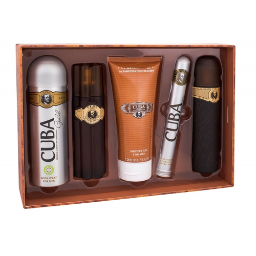 Cuba Must Have Gold Gift Set EDT 100 ml, 35 ml EDT, After Shave 100 ml shower gel 200 ml and 200 ml Desodorizante
