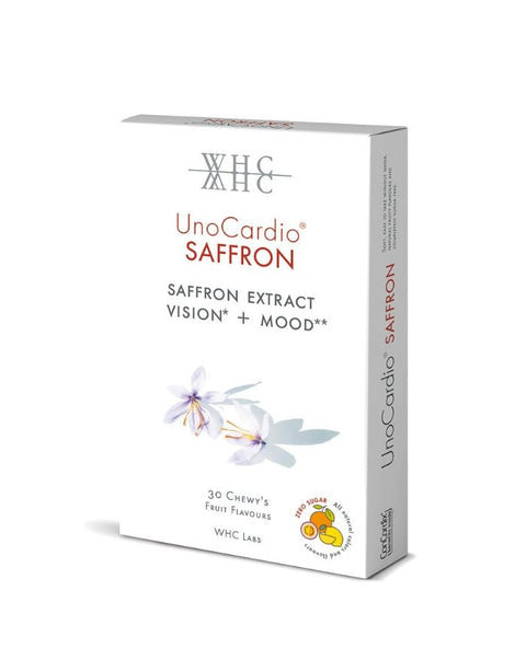 UnoCardio Saffron - 30 Drageias Mastigáveis - WHC Labs