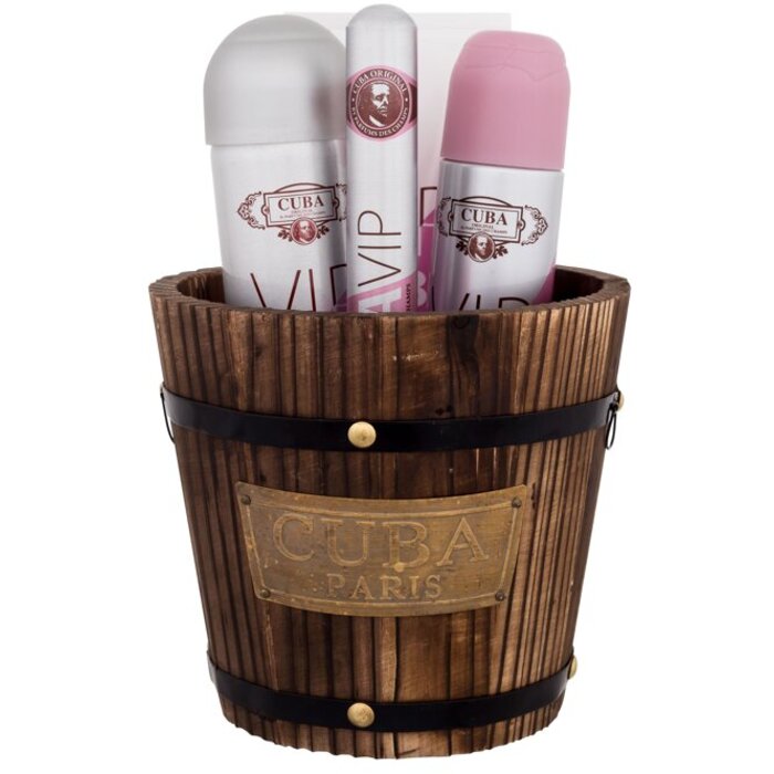 VIP Cuba Gift set EDP 100 ml, EDP 35 ml, body spray 200 ml and body lotion 200 ml