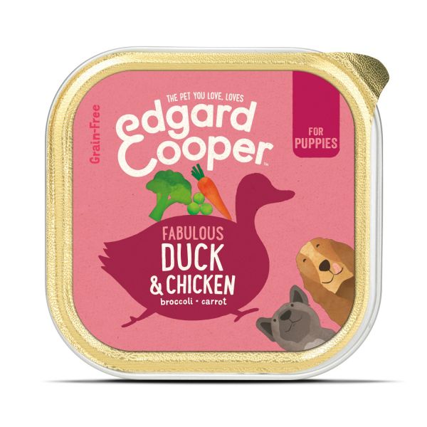 Ração Húmida Edgard & Cooper Grain-Free Puppy Duck & Chicken 11x 150g