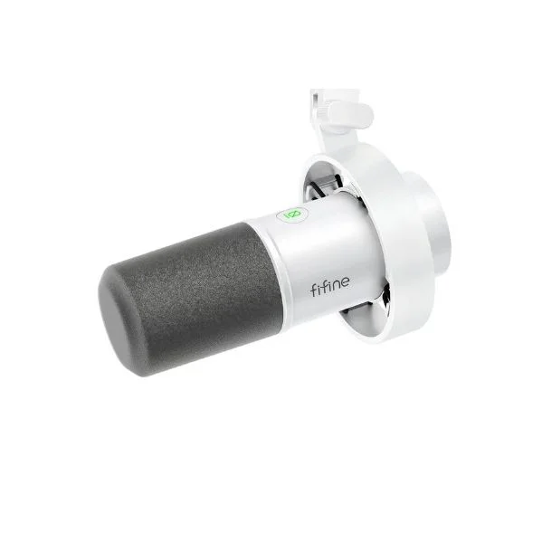 Fifine Microfone Dinâmico XLR Studio K688 USB Branco