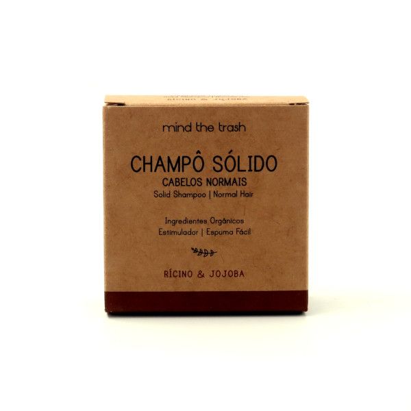 Mind The Trash Shampoo Sólido para Cabelos Normais de Rícino e Jojoba 80g