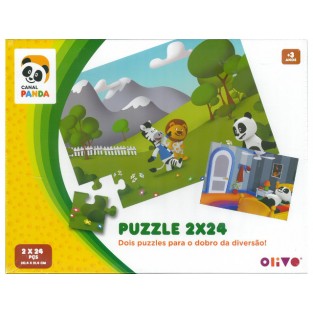 Jogo Panda Puzzle 2X24 pçs