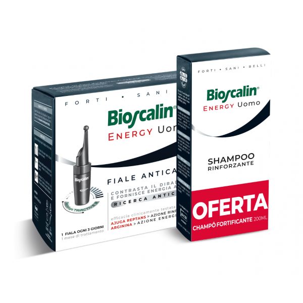Bioscalin Energy Homem Antiqueda 10x3,5ml Ampolas + Oferta Champô 200ml